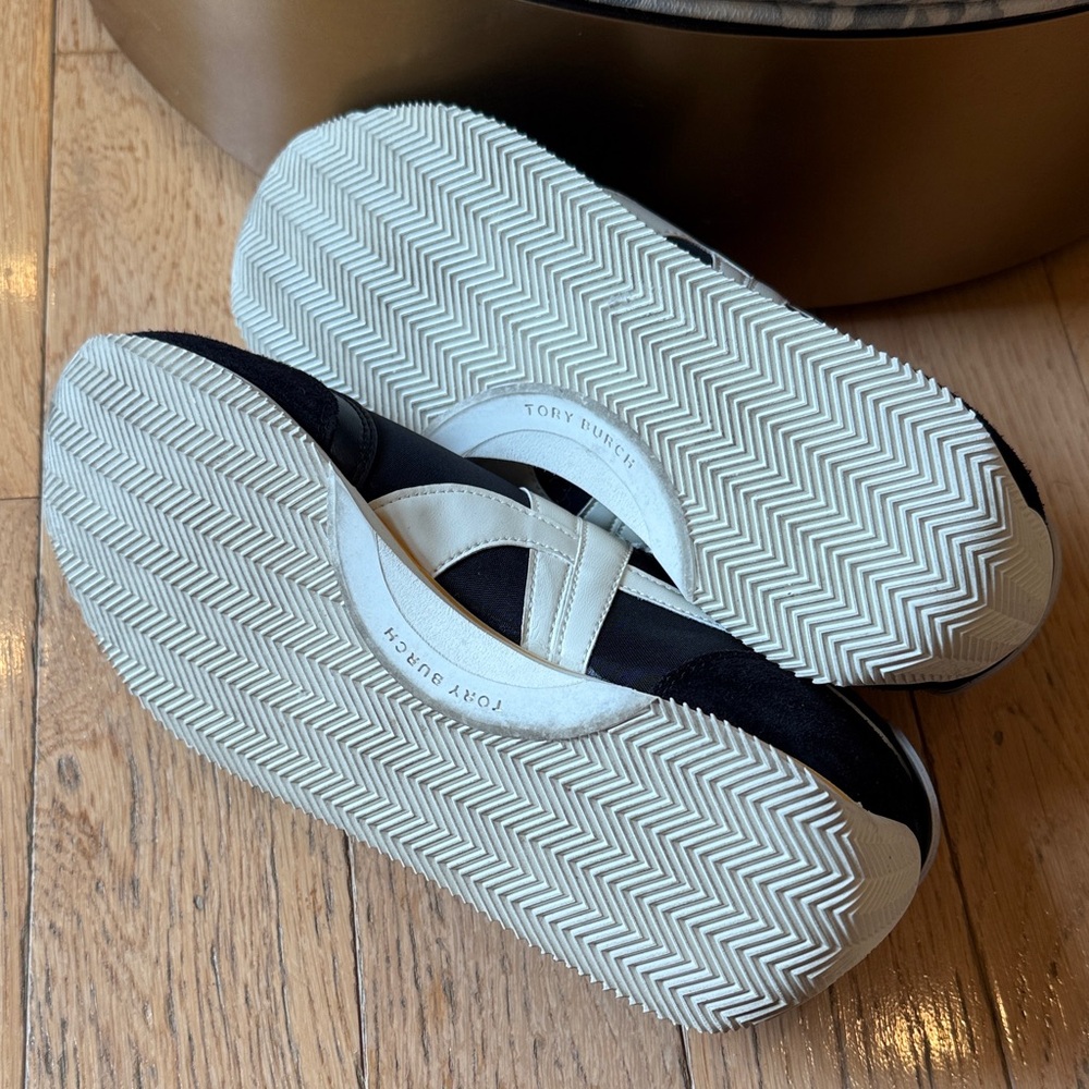 Tory Burch Black and White Athletic Shoes Sneakers - Picture 6 of 6